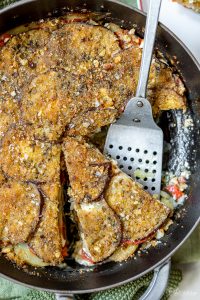 Eggplant, tomato and potato gratin