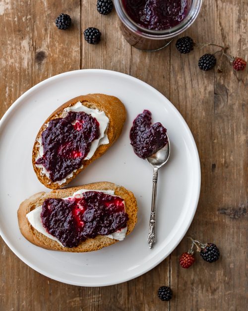 Blackberry and apple jam