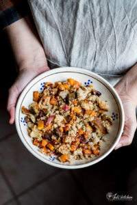 Autumn panzanella salad