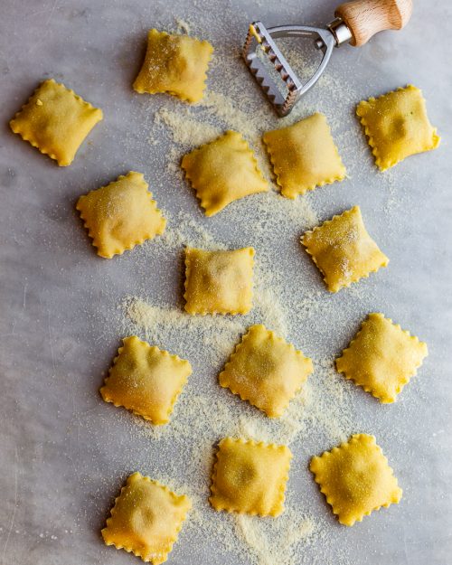 Potato and pumpkin tortelli