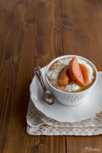 Rice pudding with roasted quinces