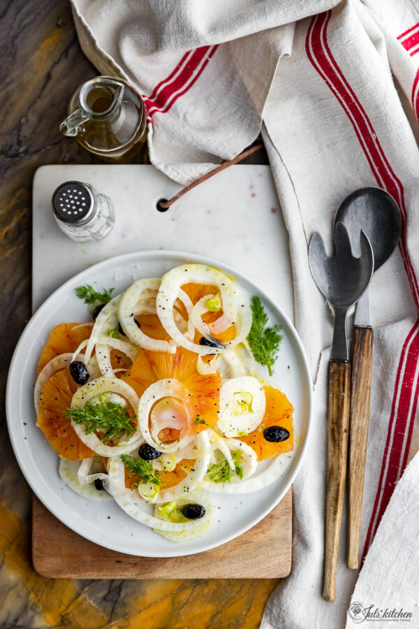 Blood orange and fennel salad.