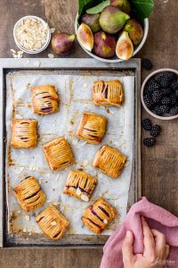 Fig and blackberry lattice pastries