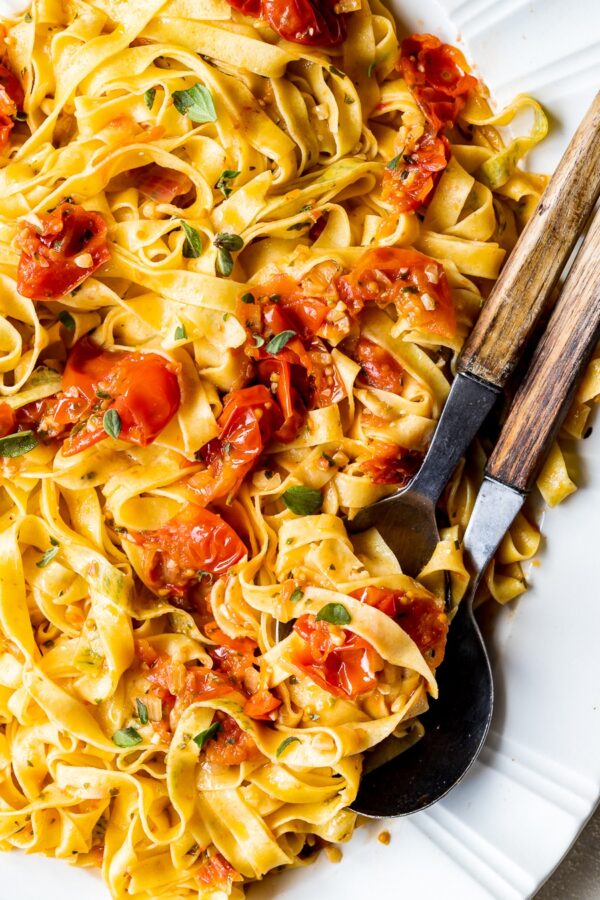 Herb-laminated tagliatelle