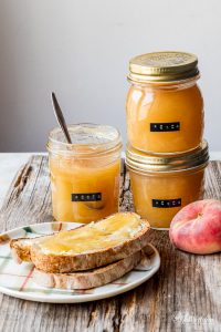 Flat peach jam