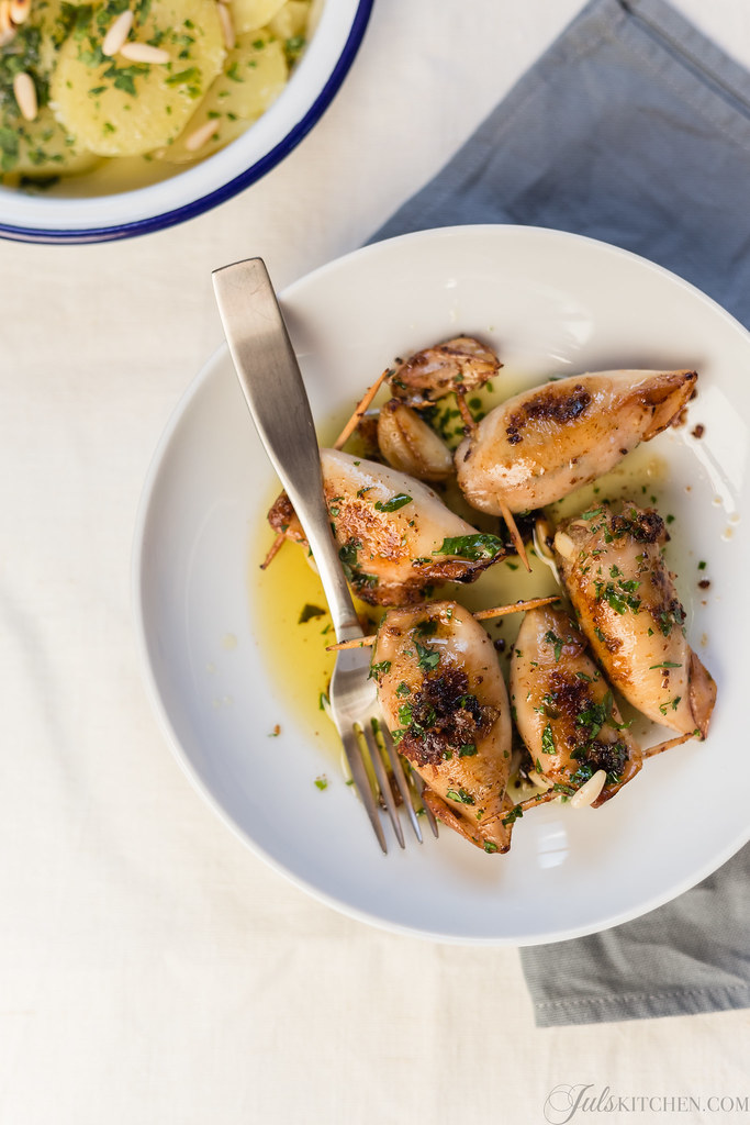 Stuffed squids with bread and pine nuts Stuffed squids with bread and pine nuts