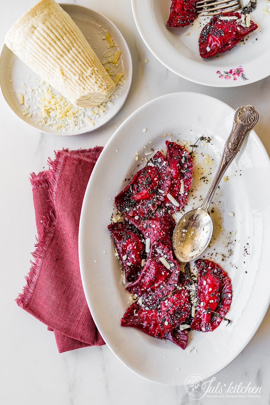 On beetroots. Purple beetroot ravioli with ricotta, walnuts, and thyme -  Juls' Kitchen